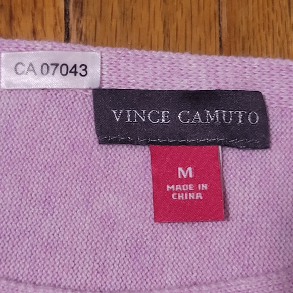Vince Camuto Pink Cotton Blend Sweater with Bell Sleeves Sz Medium - Picture 9 of 11